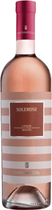 17,95 € Envío gratis | Vino rosado Fontanafredda Rosato Solerose D.O.C. Langhe Piemonte Italia Bacca Roja Botella 75 cl