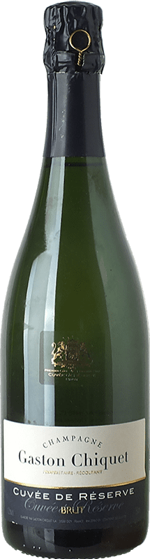 49,95 € Бесплатная доставка | Белое игристое Gaston Chiquet Cuvée брют Резерв A.O.C. Champagne шампанское Франция Pinot Black, Chardonnay, Pinot Meunier бутылка 75 cl