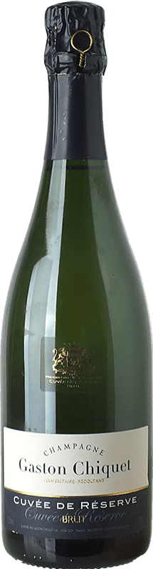 47,95 € Free Shipping | White sparkling Gaston Chiquet Cuvée Brut Reserve A.O.C. Champagne Champagne France Pinot Black, Chardonnay, Pinot Meunier Bottle 75 cl