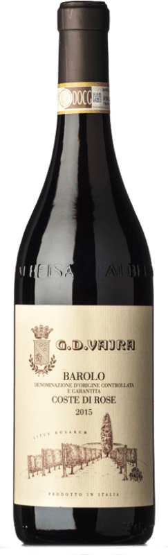 87,95 € Free Shipping | Red wine G.D. Vajra Coste di Rose D.O.C.G. Barolo Piemonte Italy Nebbiolo Bottle 75 cl
