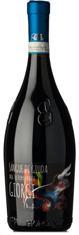 10,95 € 送料無料 | 甘口ワイン Giorgi Sangue di Giuda Il Toro D.O.C. Oltrepò Pavese ロンバルディア イタリア Barbera, Croatina, Vespolina, Rara, Ughetta ボトル 75 cl