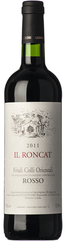 31,95 € Spedizione Gratuita | Vino rosso Dri Il Roncat Il Roncat Rosso D.O.C. Colli Orientali del Friuli Friuli-Venezia Giulia Italia Merlot, Cabernet Sauvignon, Schioppettino, Refosco Bottiglia 75 cl