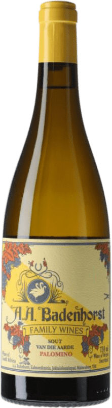 62,95 € Envío gratis | Vino blanco A.A. Badenhorst Sout Van Die Aarde W.O. Swartland Coastal Region Sudáfrica Palomino Fino Botella 75 cl