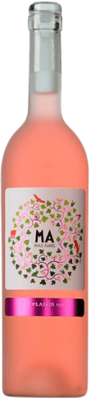 16,95 € Envio grátis | Vinho Rosé Mas Amiel Le Plaisir A.O.C. Côtes du Roussillon Languedoque-Rossilhão França Syrah, Garnacha — Grenache, Cariñena — Carignan, Mourvèdre Eco — Biológico Garrafa 75 cl
