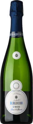 34,95 € Бесплатная доставка | Белое игристое Berlucchi 61 Blanc de Blancs Природа Брута D.O.C.G. Franciacorta Ломбардии Италия Chardonnay бутылка 75 cl