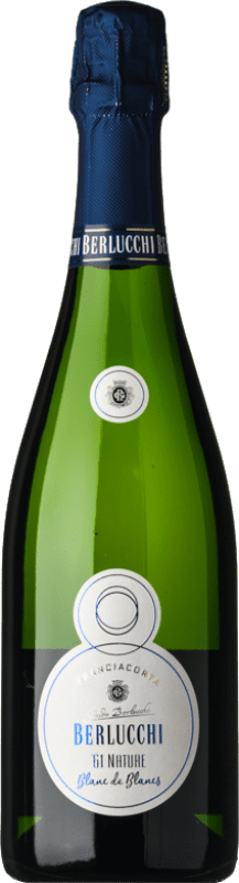 34,95 € 免费送货 | 白起泡酒 Berlucchi 61 Blanc de Blancs Brut Nature D.O.C.G. Franciacorta 伦巴第 意大利 Chardonnay 瓶子 75 cl