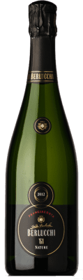 37,95 € Envio grátis | Espumante branco Berlucchi 61 Brut Nature D.O.C.G. Franciacorta Lombardia Itália Pinot Preto, Chardonnay Garrafa 75 cl