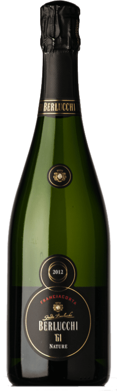 37,95 € 送料無料 | 白スパークリングワイン Berlucchi 61 ブルットの自然 D.O.C.G. Franciacorta ロンバルディア イタリア Pinot Black, Chardonnay ボトル 75 cl