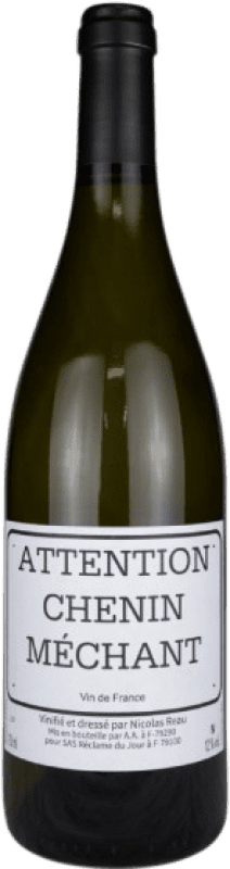 22,95 € Spedizione Gratuita | Vino bianco Nicolas Réau Attention Chenin Méchant A.O.C. Anjou Loire Francia Chenin Bianco Bottiglia 75 cl