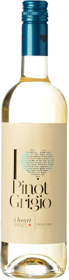 8,95 € Envio grátis | Vinho branco I Heart Hungria Pinot Cinza Garrafa 75 cl