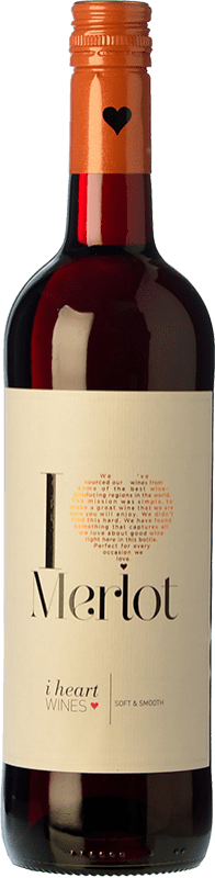 8,95 € Envio grátis | Vinho tinto I Heart Jovem Espanha Merlot Garrafa 75 cl