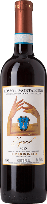 48,95 € Kostenloser Versand | Rotwein Il Marroneto Ignaccio D.O.C. Rosso di Montalcino Toskana Italien Sangiovese Flasche 75 cl