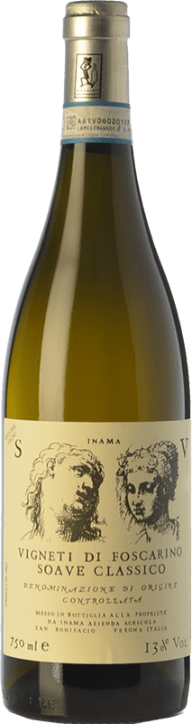 19,95 € Бесплатная доставка | Белое вино Inama Classico Vigneti di Foscarino D.O.C. Soave Венето Италия Garganega бутылка 75 cl