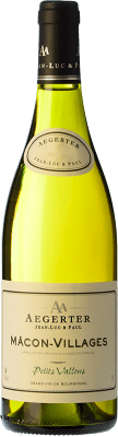 14,95 € Бесплатная доставка | Белое вино Jean-Luc & Paul Aegerter Petits Vallons старения A.O.C. Mâcon-Villages Бургундия Франция Chardonnay бутылка 75 cl