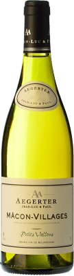 14,95 € Envío gratis | Vino Blanco Jean-Luc & Paul Aegerter Petits Vallons Villages Crianza A.O.C. Mâcon Borgoña Francia Chardonnay 75 cl
