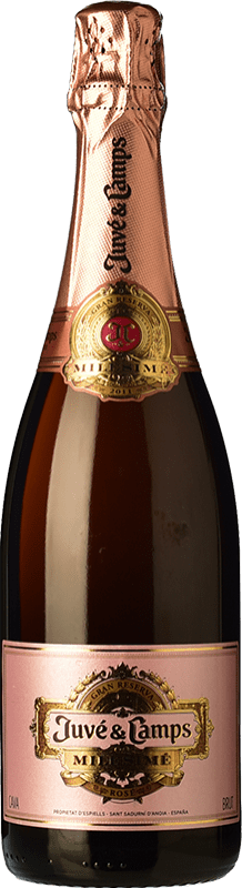 46,95 € Бесплатная доставка | Розовое игристое вино Juvé y Camps Brut — брют Millésimé, Rosé — Розе D.O. Cava Испания Pinot Noir — Пино Нуар 75 cl