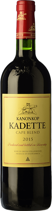 24,95 € Envoi gratuit | Vin rouge Kanonkop Kadette Cape Blend Crianza I.G. Stellenbosch Stellenbosch Afrique du Sud Merlot, Cabernet Sauvignon, Pinotage Bouteille 75 cl
