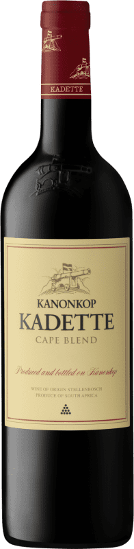 19,95 € Spedizione Gratuita | Vino rosso Kanonkop Kadette Cape Blend Crianza I.G. Stellenbosch Stellenbosch Sud Africa Merlot, Cabernet Sauvignon, Pinotage Bottiglia 75 cl