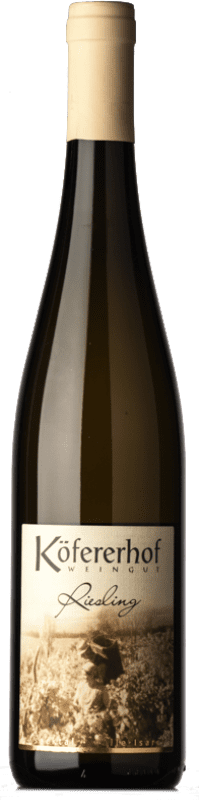22,95 € Бесплатная доставка | Белое вино Köfererhof D.O.C. Alto Adige Трентино-Альто-Адидже Италия Riesling бутылка 75 cl