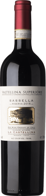 25,95 € Spedizione Gratuita | Vino rosso La Castellina Sassella Le Barbarine D.O.C.G. Valtellina Superiore lombardia Italia Nebbiolo Bottiglia 75 cl