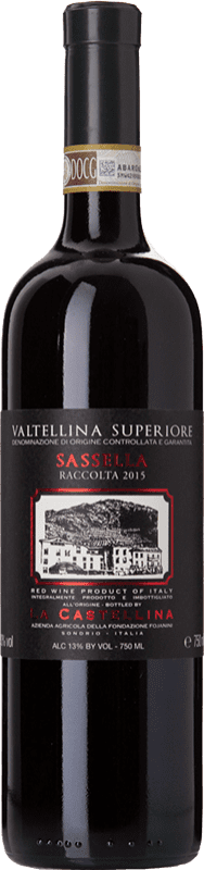 23,95 € Spedizione Gratuita | Vino rosso La Castellina Sassella D.O.C.G. Valtellina Superiore lombardia Italia Nebbiolo Bottiglia 75 cl