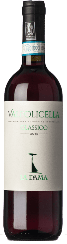 16,95 € Free Shipping | Red wine La Dama Classico D.O.C. Valpolicella Veneto Italy Corvina, Rondinella, Corvinone, Molinara Bottle 75 cl