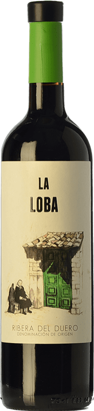 34,95 € Kostenloser Versand | Rotwein La Loba Wines Alterung D.O. Ribera del Duero Kastilien und León Spanien Tempranillo Flasche 75 cl