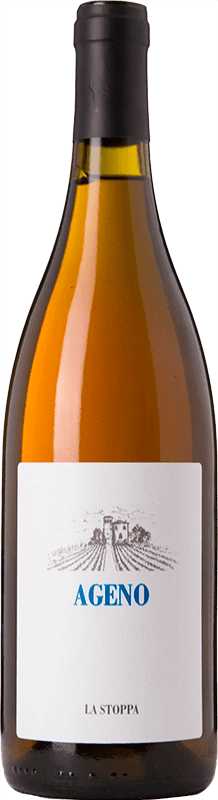 38,95 € 免费送货 | 白酒 La Stoppa Ageno I.G.T. Emilia Romagna 艾米利亚 - 罗马涅 意大利 Trebbiano, Ortrugo, White Malvasia 瓶子 75 cl