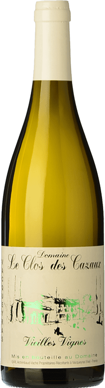 29,95 € Envio grátis | Vinho branco Le Clos des Cazaux Blanc Vieilles Vignes Crianza A.O.C. Vacqueyras Rhône França Roussanne, Viognier, Clairette Blanche Garrafa 75 cl