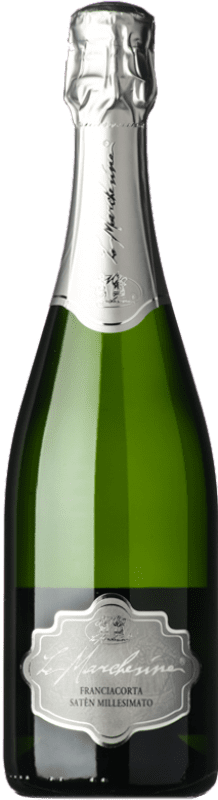 29,95 € Бесплатная доставка | Белое игристое вино Le Marchesine Satèn Brut — брют D.O.C.G. Franciacorta Ломбардии Италия Chardonnay — Шардоне 75 cl