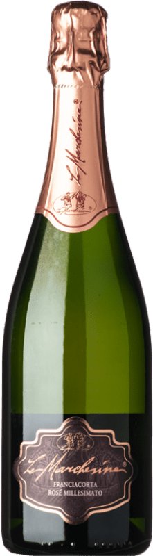 28,95 € Envío gratis | Espumoso rosado Le Marchesine Rosé Brut D.O.C.G. Franciacorta Lombardia Italia Pinot Negro, Chardonnay Botella 75 cl