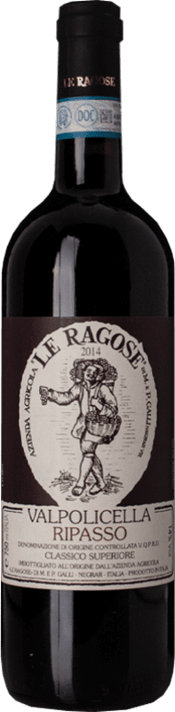 19,95 € Бесплатная доставка | Красное вино Le Ragose D.O.C. Valpolicella Ripasso Венето Италия Corvina, Rondinella, Corvinone бутылка 75 cl