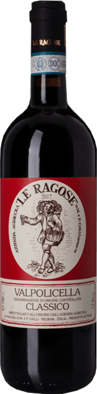 13,95 € Envío gratis | Vino tinto Le Ragose Classico D.O.C. Valpolicella Veneto Italia Corvina, Rondinella, Corvinone Botella 75 cl