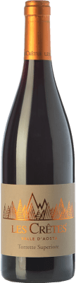 19,95 € Envío gratis | Vino Tinto Les Cretes Torrette Supérieur — Superior D.O.C. Valle d'Aosta Valle d'Aosta Italia Cornalin, Fumin, Petit Rouge 75 cl