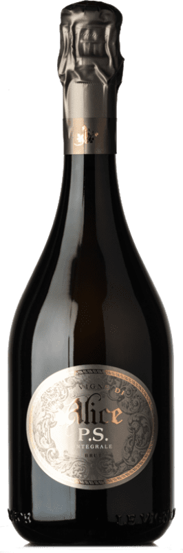 25,95 € Envio grátis | Espumante Branco Le Vigne di Alice P.S. Integrale Brut — Bruto I.G.T. Veneto Vêneto Itália Glera Garrafa 75 cl