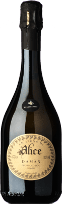 16,95 € 送料無料 | 白スパークリングワイン Le Vigne di Alice Extradry Damàn 余分な乾燥 D.O.C. Prosecco ベネト イタリア Glera, Bianchetta, Verdiso ボトル 75 cl