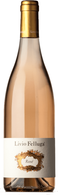 26,95 € Envío gratis | Vino Rosado Livio Felluga Rosé Rosado I.G.T. Friuli - Venezia Giulia Friuli-Venezia Giulia Italia Merlot, Pinot Negro Botella 75 cl