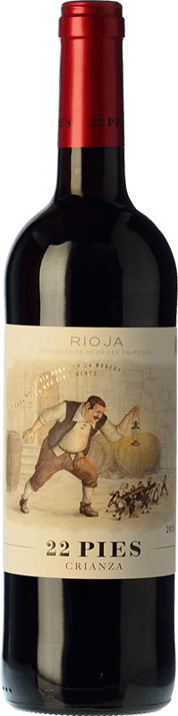 7,95 € Envoi gratuit | Vin Rouge Locos por el Vino 22 Pies Crianza D.O.Ca. Rioja La Rioja Espagne Tempranillo Bouteille 75 cl