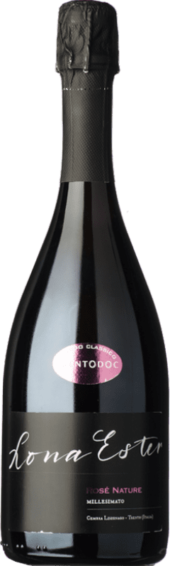 38,95 € 送料無料 | ロゼのスパークリングワイン Lona Ester Brut Nature — ブリュット・ナチュール Rosé — ロゼ D.O.C. Trento トレンティーノアルトアディジェ イタリア Pinot Noir — ピノ・ノワール, Chardonnay — シャルドネ 75 cl