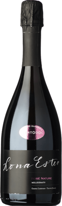 37,95 € 免费送货 | 玫瑰气泡酒 Lona Ester Rosé Brut Nature D.O.C. Trento 特伦蒂诺 - 上阿迪杰 意大利 Pinot Black, Chardonnay 瓶子 75 cl