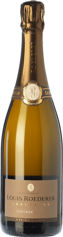 337,95 € Бесплатная доставка | Белое игристое вино Louis Roederer Brut — брют Vintage Гран Резерва A.O.C. Champagne шампанское Франция Pinot Noir — Пино Нуар, Chardonnay — Шардоне 75 cl