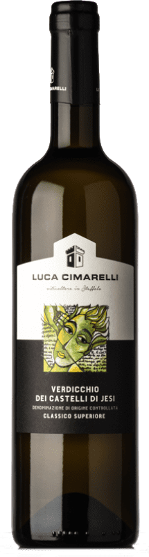 8,95 € Envío gratis | Vino blanco Luca Cimarelli Superiore D.O.C. Verdicchio dei Castelli di Jesi Marche Italia Verdicchio Botella 75 cl