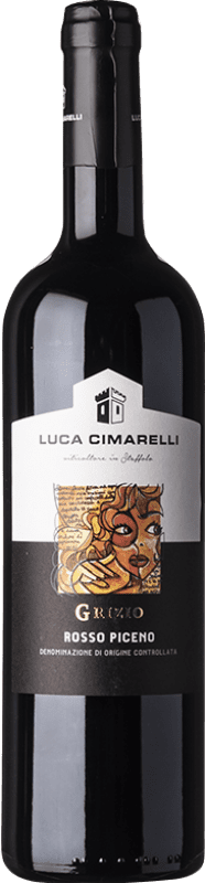 11,95 € Kostenloser Versand | Rotwein Luca Cimarelli D.O.C. Rosso Piceno Marken Italien Montepulciano Flasche 75 cl