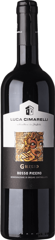 11,95 € Envío gratis | Vino tinto Luca Cimarelli D.O.C. Rosso Piceno Marche Italia Montepulciano Botella 75 cl