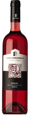 7,95 € Envio grátis | Vinho rosé Luca Cimarelli Rosato I.G.T. Marche Marche Itália Montepulciano Garrafa 75 cl