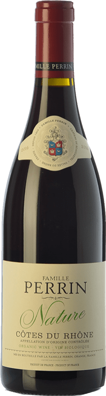 10,95 € 免费送货 | 红酒 Famille Perrin Nature Organic 橡木 A.O.C. Côtes du Rhône 罗纳 法国 Syrah, Grenache 瓶子 75 cl