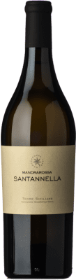 14,95 € Free Shipping | White wine Mandrarossa Santannella I.G.T. Terre Siciliane Sicily Italy Fiano, Chenin White Bottle 75 cl