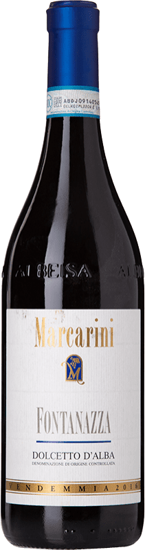 16,95 € Spedizione Gratuita | Vino rosso Marcarini Fontanazza D.O.C.G. Dolcetto d'Alba Piemonte Italia Dolcetto Bottiglia 75 cl