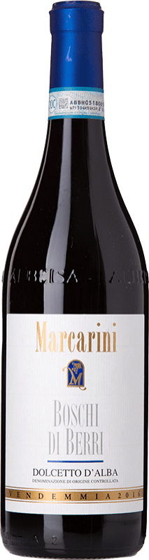 17,95 € Spedizione Gratuita | Vino rosso Marcarini Boschi di Berri D.O.C.G. Dolcetto d'Alba Piemonte Italia Dolcetto Bottiglia 75 cl