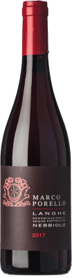 16,95 € Spedizione Gratuita | Vino Rosso Marco Porello D.O.C. Langhe Piemonte Italia Nebbiolo 75 cl